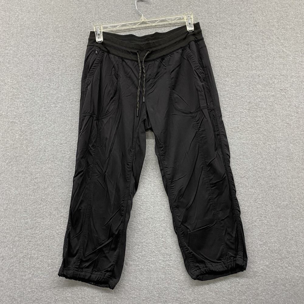 The North Face Womens Black L Capri Pants Hiking Outdoor Drawstring Gorpcore